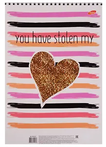 Блокнот А4 60 листов клетка "Золотой блеск"