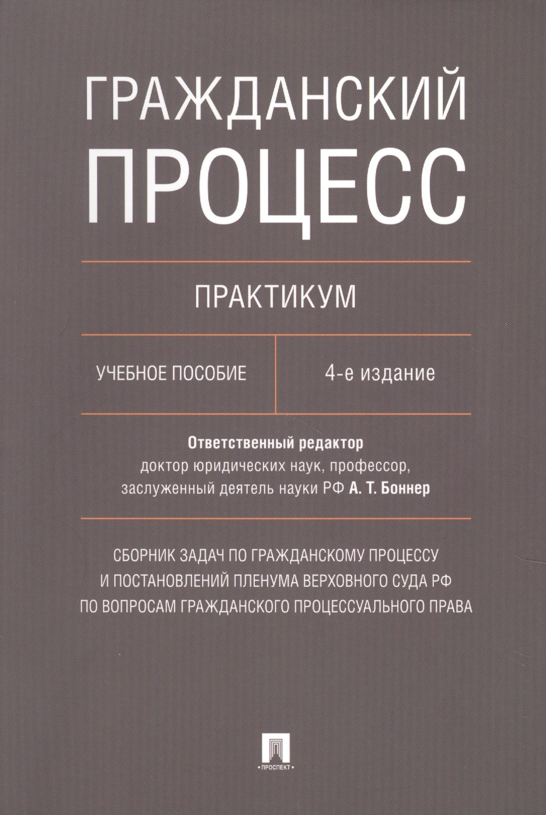 

Гражданский процесс. Практикум: учебное пособие. 4-е издание, переработанное и дополненное