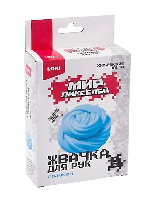 Химические опыты. Жвачка для рук Мир пикселей "Голубая жвачка" 3070718