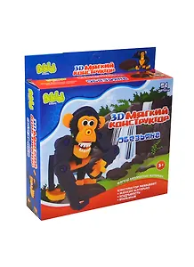 3D Мягкий конструктор Обезьяна (BEB0706-002) (54 дет.) (Bebelot) (3+)