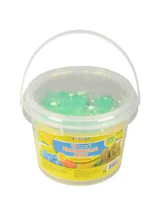 Кинетический песок Цветной, 300гр. +формочки/6шт., банка-ведерко TZ 3526