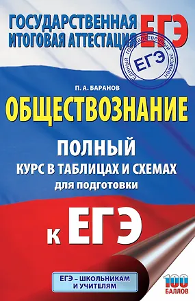 Книга ЕГЭ. Обществознание. Полный курс в таблицах и схемах для подготовки к ЕГЭ (Пётр Баранов)