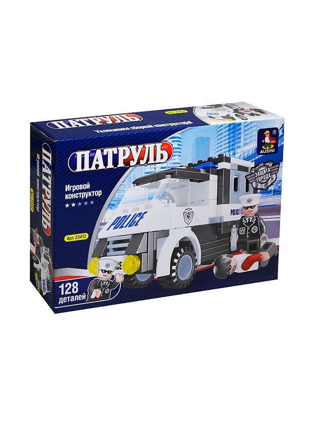 Конструктор пластмас. Патруль Захват нарушителя (23412) (128 дет.) (AUSINI) (коробка) 2435524 — 1