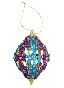 Новогоднее подвесное украшение Радужное 11см