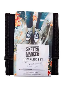 Маркеры 12цв "Complex" сумка-органайзер, Sketchmarker