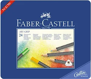 Карандаши цветные "ART GRIP", 24 цв., Faber-Castell