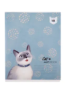 Тетрадь в линейку Academy Style, "Коты с эмоциями", 18 листов, в ассортименте