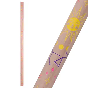 Бумага упаковочная 70*100см "Созвездия на крафте" крафт, инд.уп.