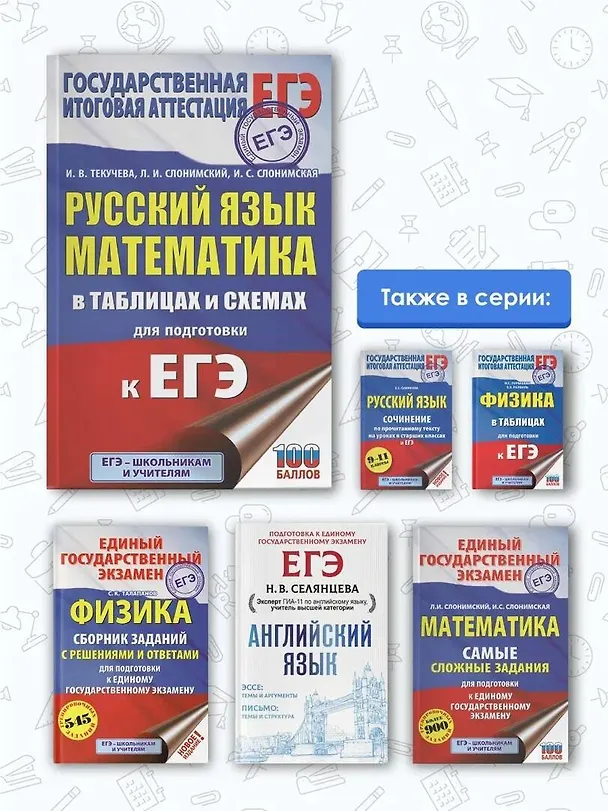 Книга Русский язык. Математика в таблицах и схемах для подготовки к ЕГЭ (Ирина Текучева) — 6