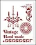 Трафарет пластиковый многоразовый Винтаж (20х25) (Л-069) — 2340524 — 1