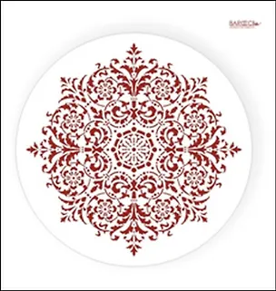 Трафарет пластиковый многоразовый Розетка цветочная (30х30) (Р-09) 2314246