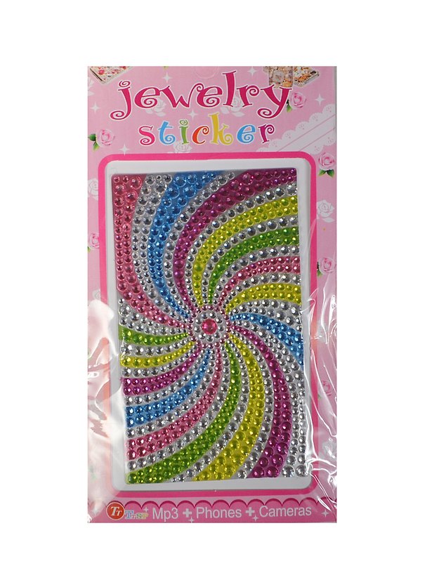 Набор д/творчества Стразы литые для телефона на картонке Jewelry sticker (1461-1/16) (цветное солнышко) 2424796 — 1
