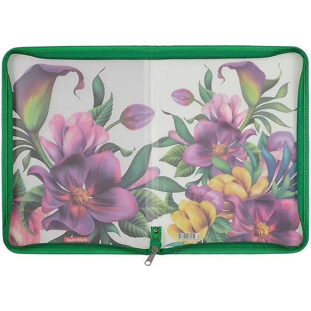 Папка для тетрадей А4 "Tropical Flowers" молния с трех сторон, пластик, Erich Krause 259290 — 2
