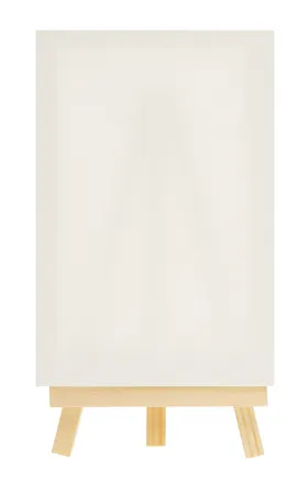 Холст на мольберте 18*12см, белый, в инд.уп. 3030021