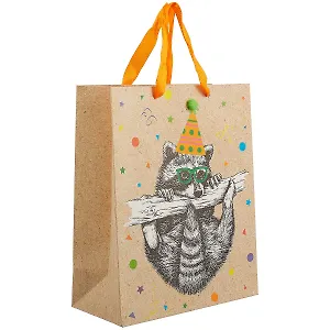 Подарочный пакет «Весёлый енот», А4