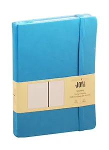 Книга для записей А5 96л кл. "JOY BOOK. Летнее небо" 7БЦ, иск.кожа, тонир.офсет, скругл.углы, ляссе