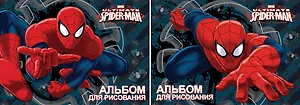 Альбом для рисования 20л А4 "Spider-man" склейка, выб.УФлак, ассорти, Disney