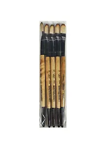 Кисть синтетика под мангуста овальная №12 ручка короткая, серия 1Т34, ЖК