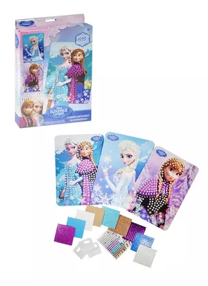 Набор 3в1 Мозаика самокл. Frozen Disney Холодное сердце Анна и Эльза (01674) (1050дет.+) (Чудо-творчество) (4+) (упаковка) — 2508373 — 1