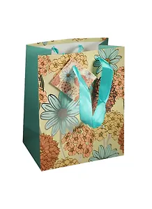 Пакет подарочный бумажный А5 18*23*10 "Полевые цветы",жен., разноцвет., мат. ламинат, Хансибэг