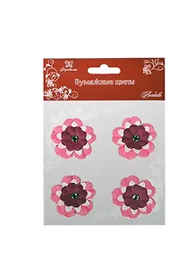 Бумажные цветы для ручн. творч. Любовь (L1812) (4шт) (Рукоделие) (упаковка)