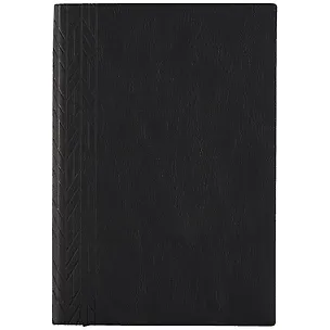 Ежедневник недат. А5 160л "Буйвол" черный, кожзам, мягкий переплет, тонир.блок, ляссе 261013