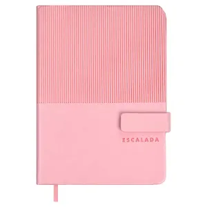 Ежедневник недат. А6+ 120л 126х174 "Гоутскин" розовый, иск.кожа, тв.переплёт, блинт.тиснение, магнит.клапан офсет, ляссе