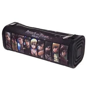 Пенал-тубус "Атака Титанов. Сезон 1-3" 200*50*60, силикон и ткань