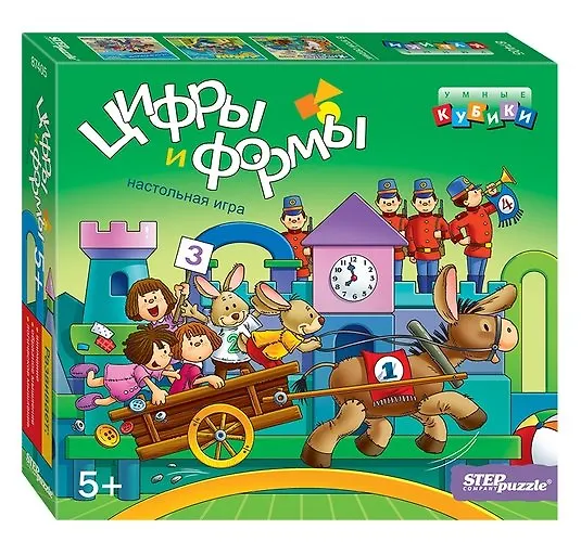 Игра Step puzzle Развивающая игра Цифры и формы (Умные кубики) 87405 339368 — 1