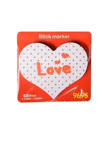 Стикеры Сердце белое в крапинку (003311) (Карамба)