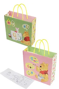 Пакет подарочный крафт А4 34*34*12 "Медвежонок Винни и любимое лакомство", GRAND GIFT