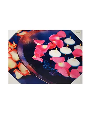 Картина с диодами Свечи и малиновые лепестки (40х30) (740-138) 2449256