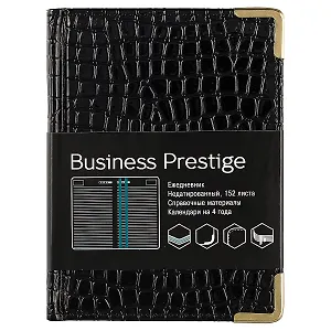 Ежедневник Listoff Prestige Iguana чёрный, недатированный, А6
