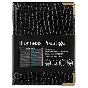 Ежедневник Listoff Prestige Iguana чёрный, недатированный, А6 237973