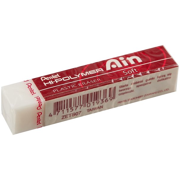 Ластик «Hi-polymer Ai Soft» Pentel, 1.3 х 7 см 253737 — 1