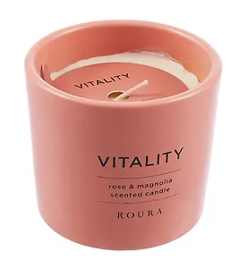 Свеча ароматическая в стакане Роза и Магнолия (керамика) (9х9) (250г)