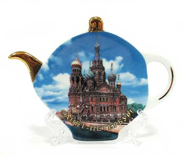 Сувенир, Акм, Подставка-чайник, Спас-на-Крови, для чайных пакетиков, керамика 302205 — 1