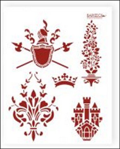 Трафарет пластиковый многоразовый Замок (20х25) (Л-055) 2340527 — 1