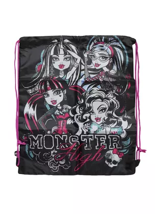 Мешок для сменной обуви "Monster High" 43*34см, черный, Академия Групп — 232344 — 1