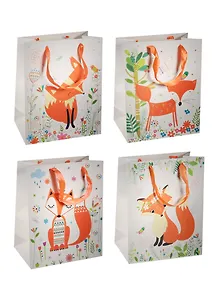 Пакет подарочный бумажный А5 "Лиса на белом"
