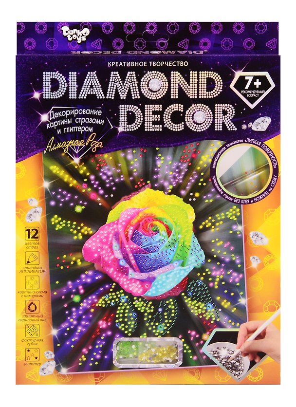 Набор для творчества ДАНКО-ТОЙС Diamond Роза 2796892 — 1