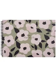 Альбом для рисования Be Smart, Pretty, А4, 40 листов, на спирали, зеленый