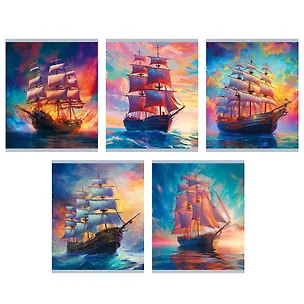 Тетрадь в клетку Listoff, "Морские странники", 48 листов, в ассортименте 3033049