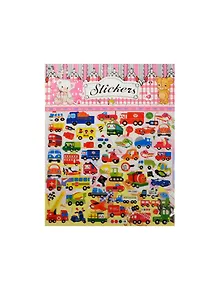 Наклейка пластик Транспорт и спорт МИКС (1022765) (23х18см) (упаковка)