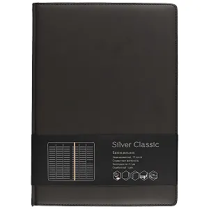 Еженедельник Listoff Silver Classic чёрный, недатированный, А4