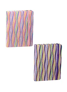 Книга для записей А5 80л кл. "Волны" объемный ПВХ, на резинке, ассорти