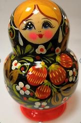 Матрешка-пузико 5 в 1, Хохлома, фонарик (13 см) 3042719 — 1
