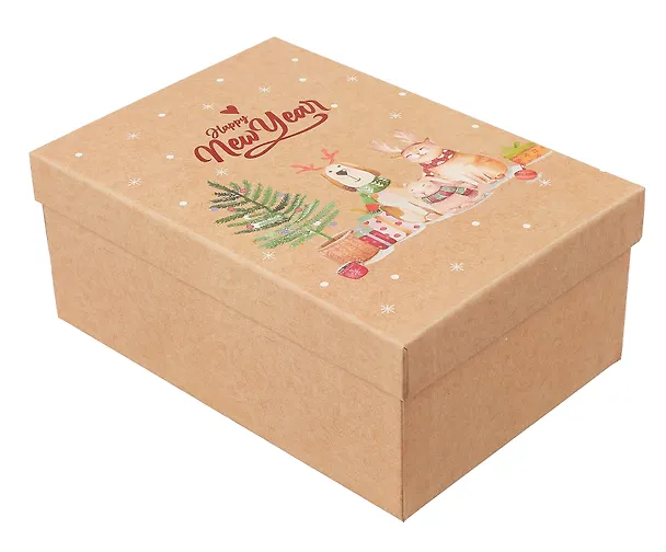 Коробка подарочная "Зверушки" 23*16*9.5, НГ, картон 3040763 — 3