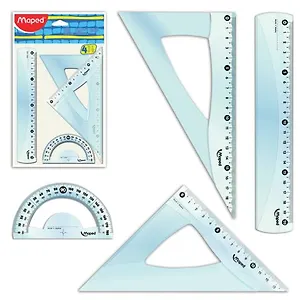 Линейка Набор чертежный Maped Start (ЛИН 20 см, 2 угольника, транспортир), европодв, 242820