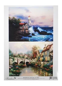 Декупажная карта Пейзаж у воды А4 (DK3021) (упаковка)